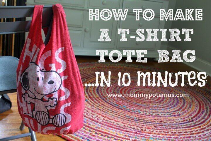 How to make a t-shirt tote bag at mommypotamus.com