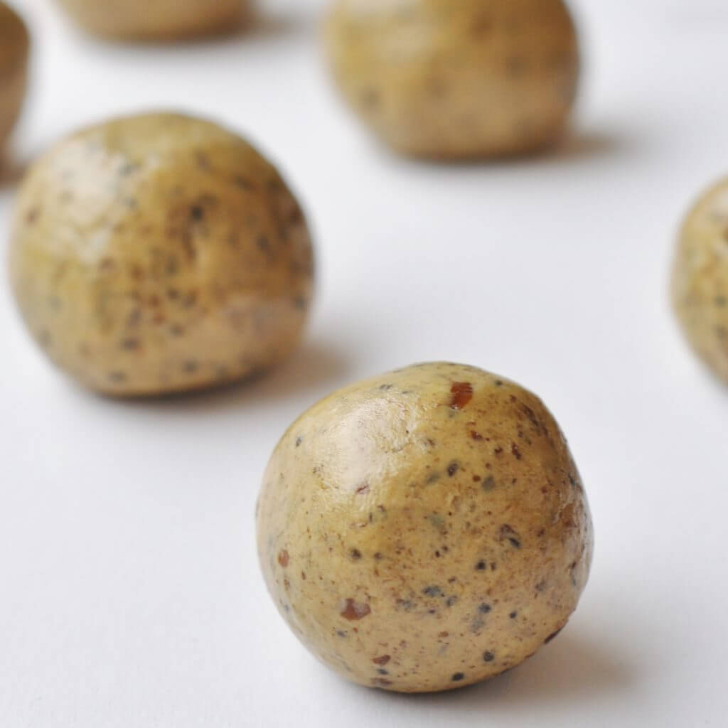 Spaced out chia peanut butter protein balls