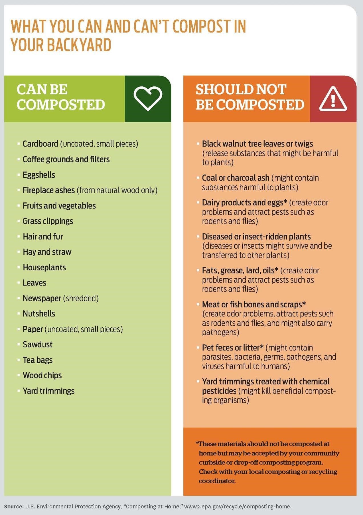 What you can and can't compost in your backyard