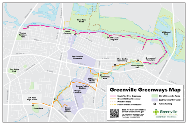 Greenville Greenway Map