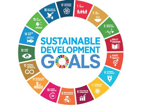 large text saying "Sustainable Development Goals" with graphics for each goal surrounding it